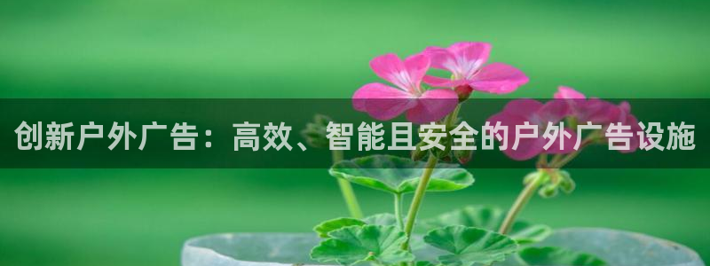杏宇平台代理怎么样啊：创新户外广告：高效