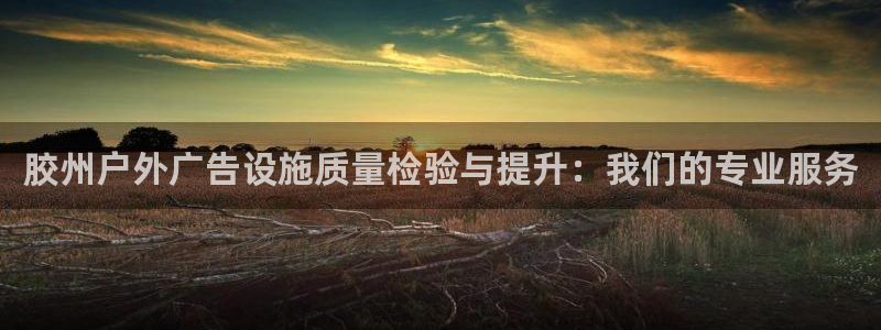 杏宇平台登录方法：胶州户外广告设施质量检验与提升：我们的专业服务