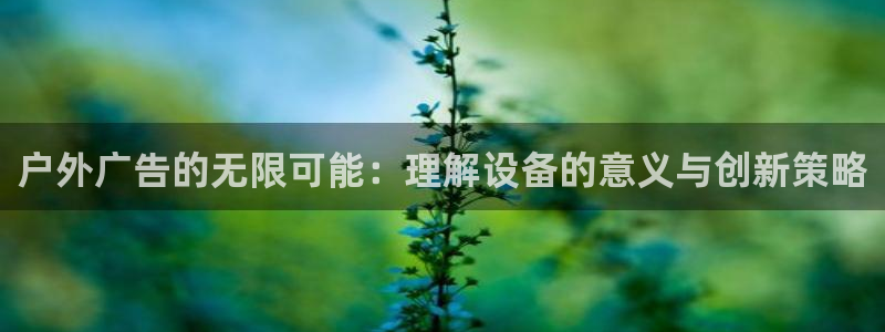 杏宇平台代理怎么赚钱的：户外广告的无限可能：理解设备的意义与创新策略