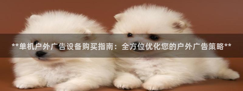 杏宇平台登录步骤图：**单机户外广告设备购买指南：全方位优化您的户外广告策略**